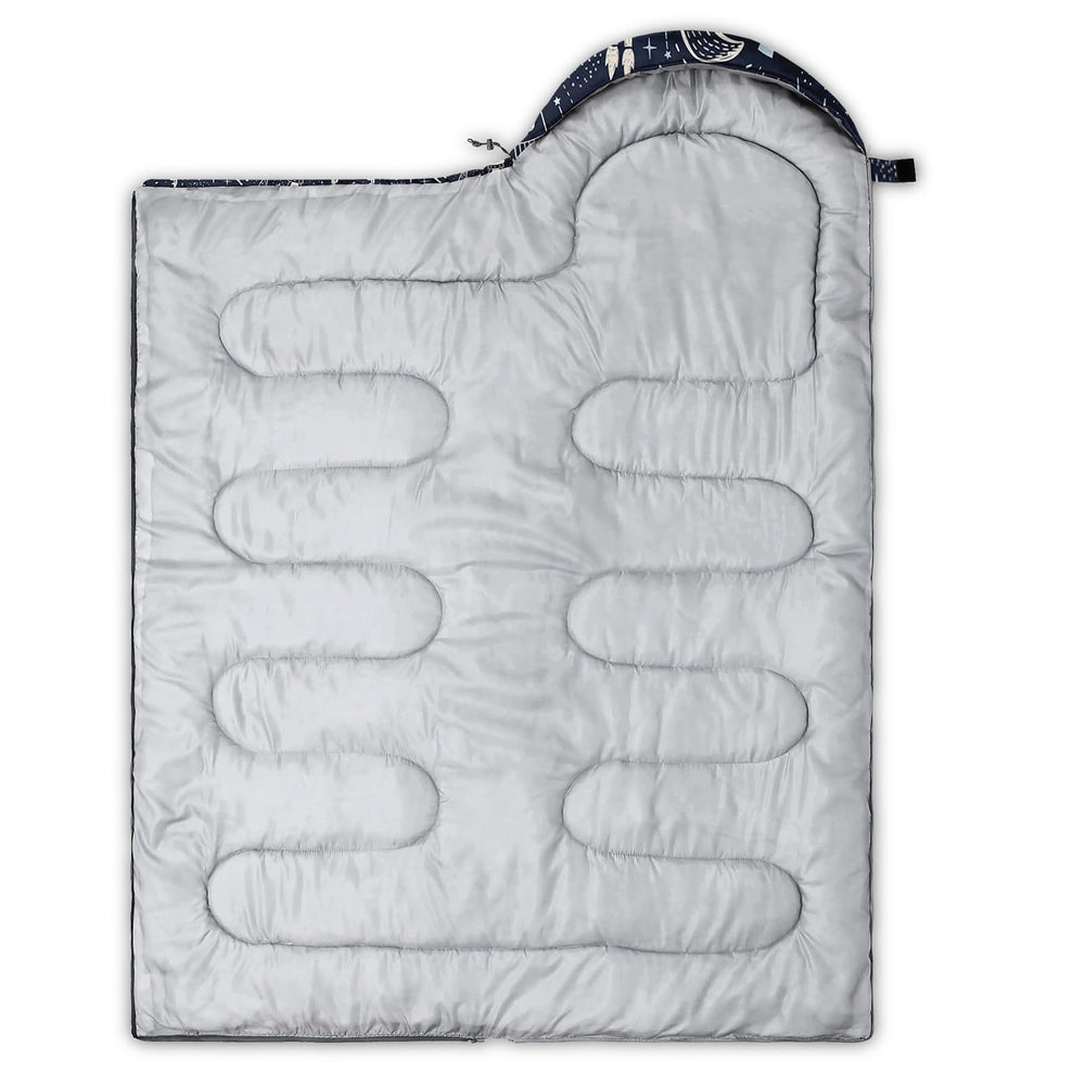 QOOMO Rocket Planet sleeping bag soft inner lining for comfortable skin contact