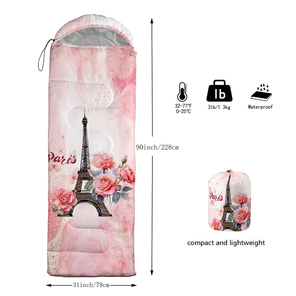 QOOMO sleeping bag lightweight at 3 lbs for easy backpacking