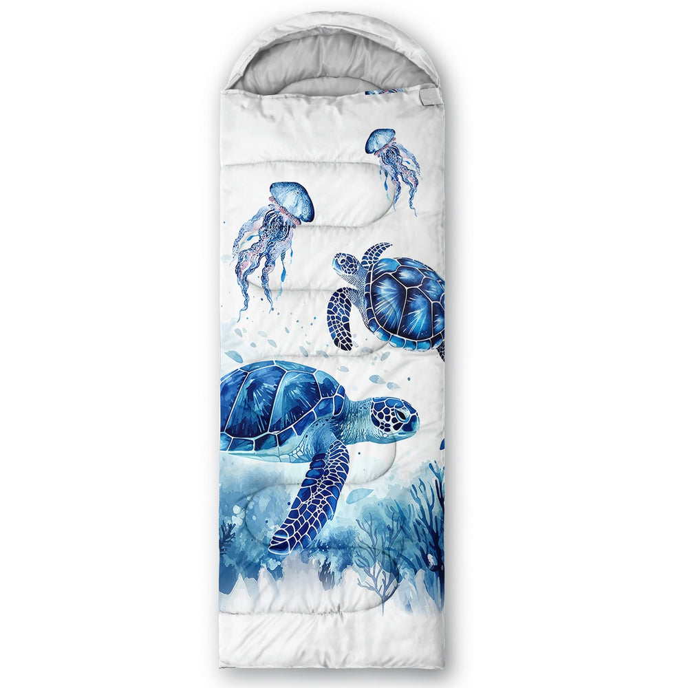 QOOMO Turtles sleeping bag dimensions 31x90 inches suitable for adults and kids