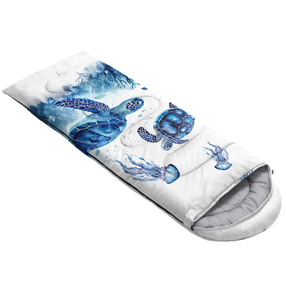 QOOMO Turtles sleeping bag foot zipper enables versatile airflow for seasonal comfort