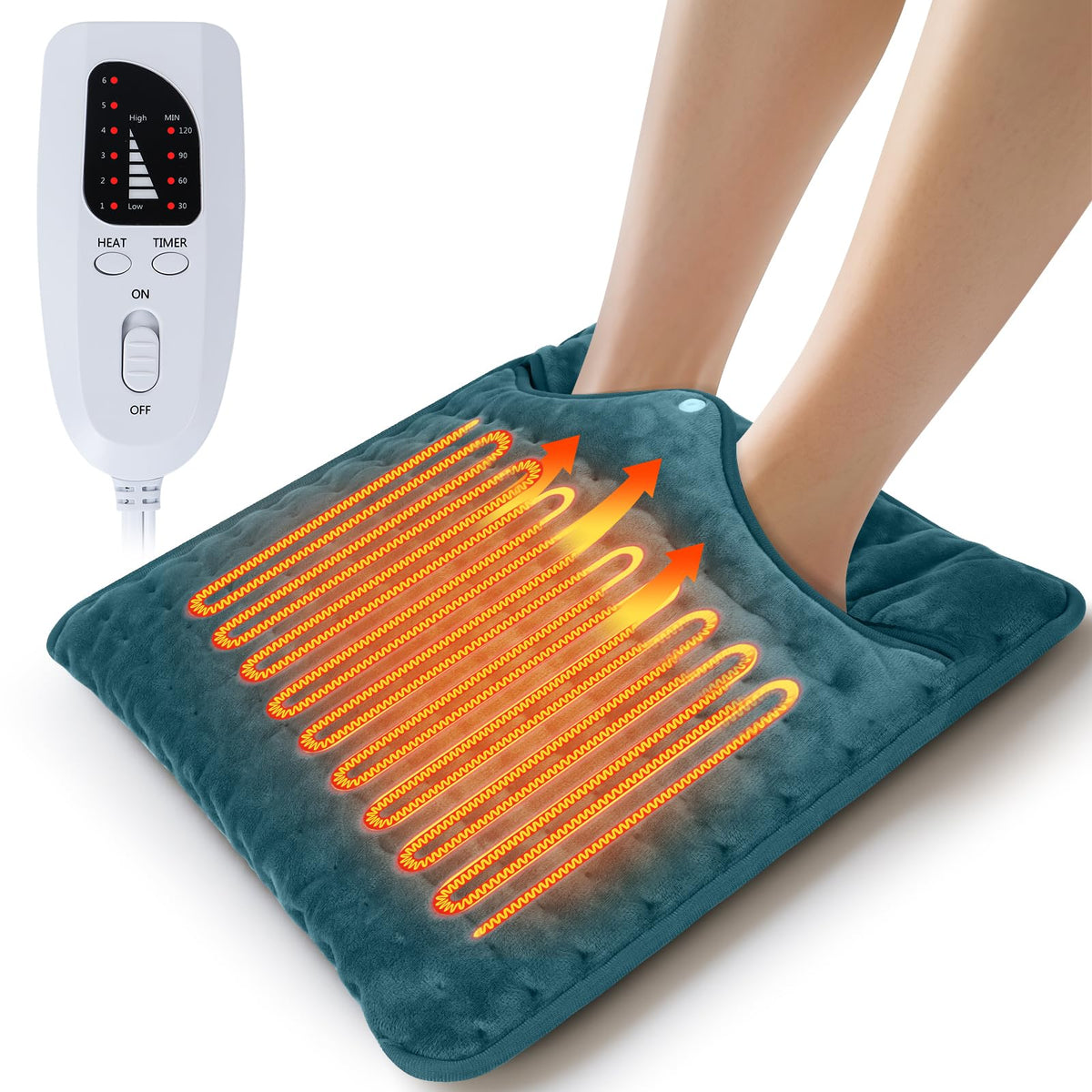 Qoosea double layer foot warmer top view for cozy home use