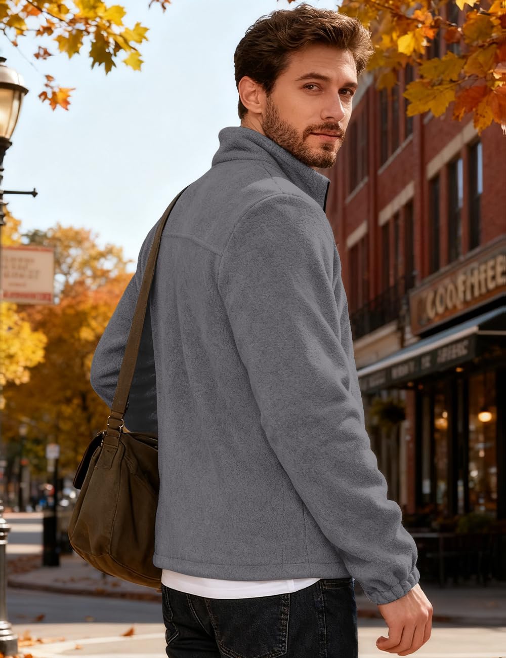QOSOQ fabric texture close-up highlighting soft, skin-friendly fleece finish.
