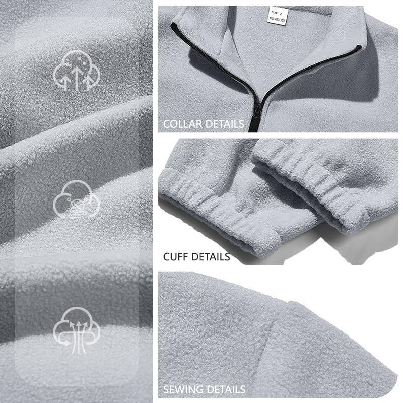 QOSOQ stand-collar fleece jacket designed for reliable outdoor use and layering versatility.