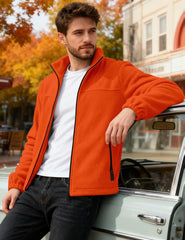 QOSOQ fleece jacket pocket detail showing secure hand-warming options