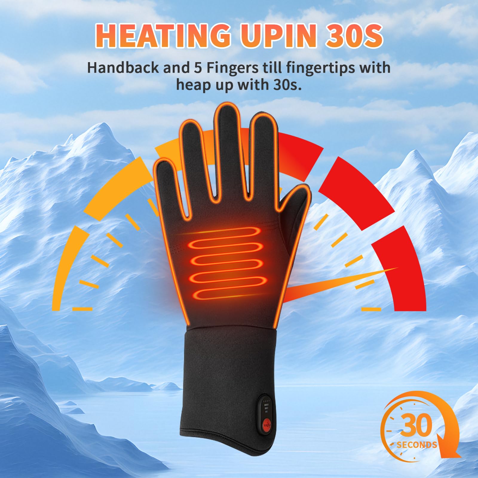 QSocksy built-in heating element offers customizable warmth with three levels.