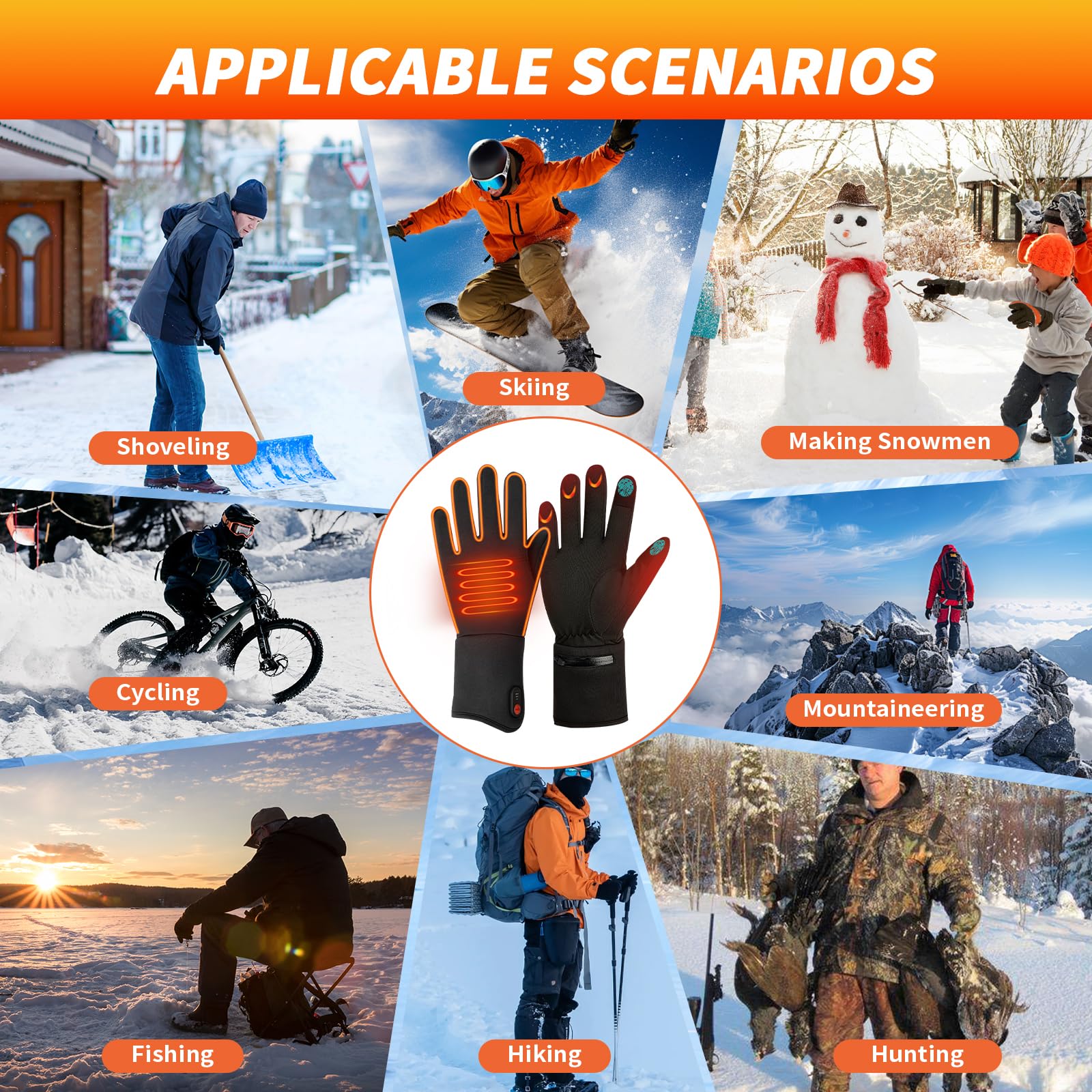 QSocksy windproof and snow-resistant design keeps hands protected in harsh weather.