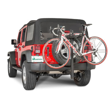 Quadratec 2-Bike Folding Rack in a 2-inch hitch boosts cargo capacity.