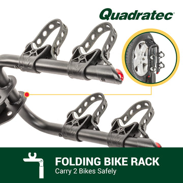 Quadratec tilt-back feature lets you access the tailgate with bikes loaded.