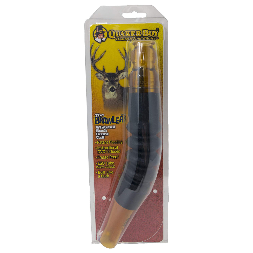 Quaker Boy Brawler deer grunt call showing rubber bellows for responsive sound control.