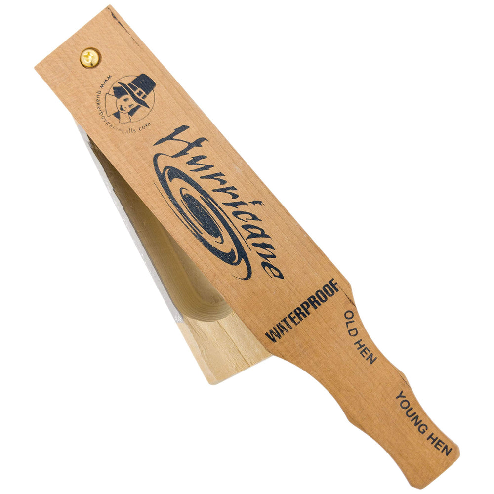 Quaker Boy Hurricane box call with full wood build for authentic turkey tones.