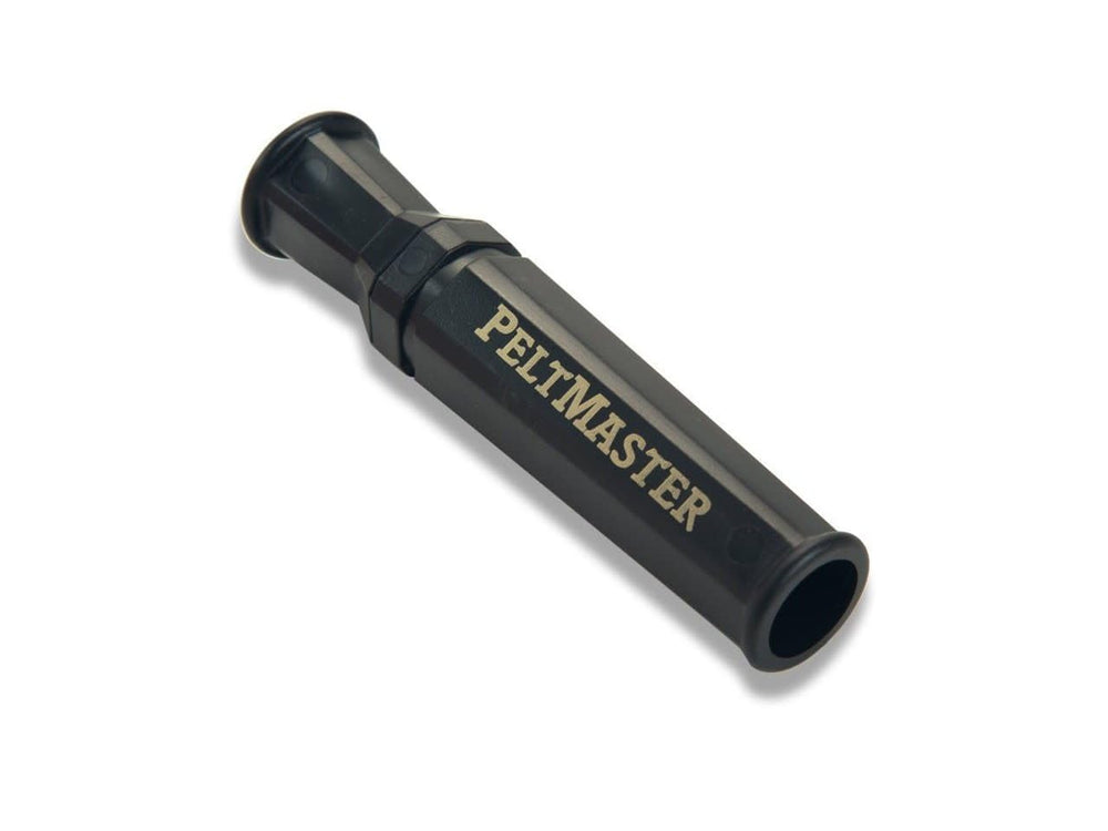 Quaker Boy Peltmaster Predator Call in black; two-in-one lure for cottontail and mouse sounds.