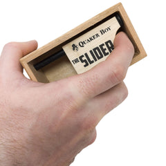 Quaker Boy Slider Box Call wood side view shows compact design.