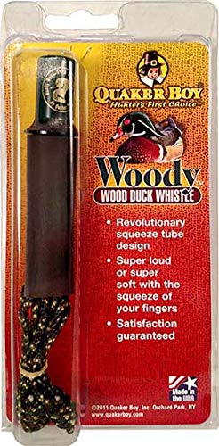 Quaker Boy Woody Wood Duck Whistle Green with 1 Lanyard included