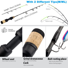 Front-drag 5BB spinning reel for ice fishing