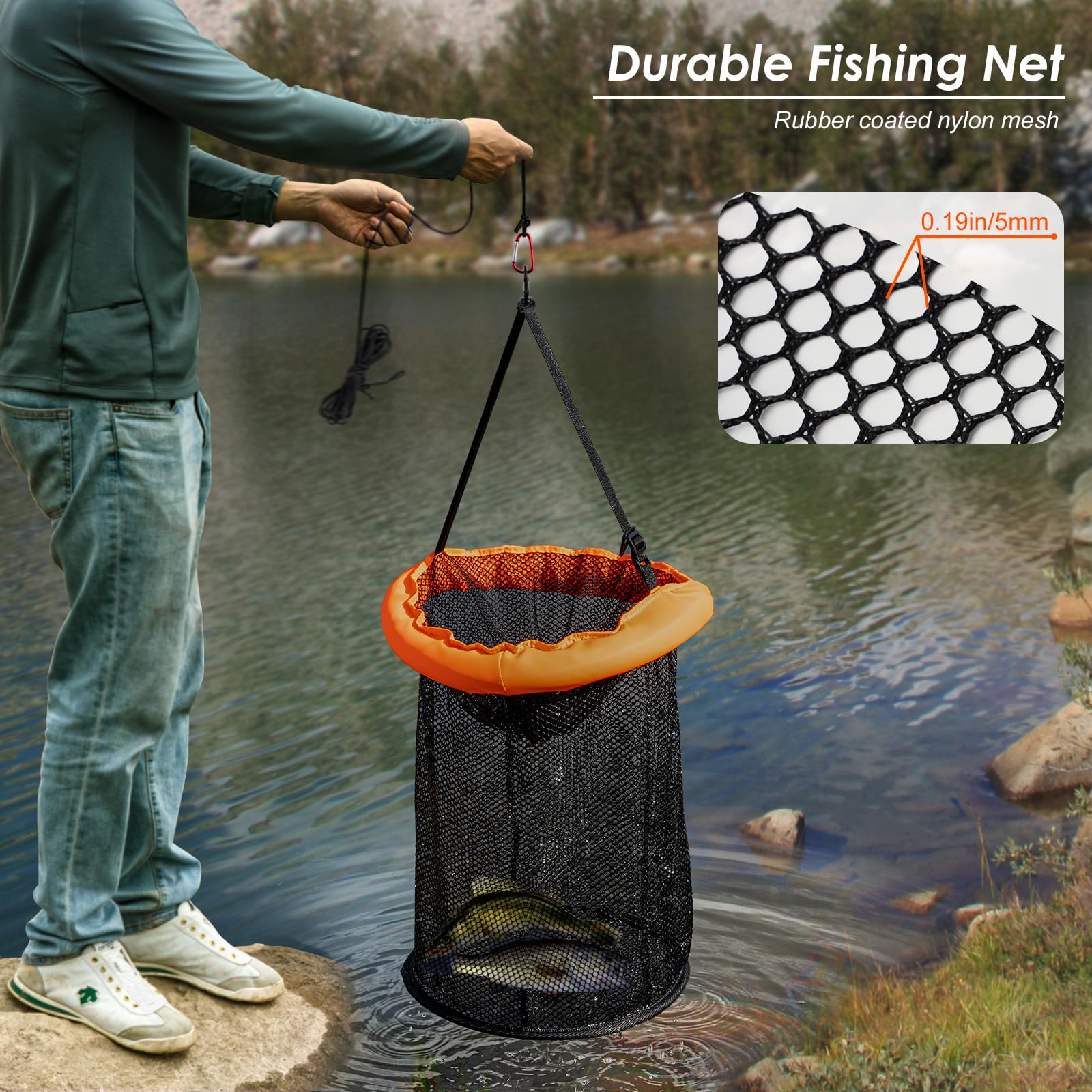 QualyQualy collapsible fishing net is ideal for on-the-go anglers.