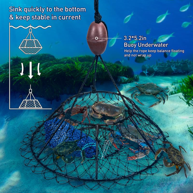 Includes crab gauge, bait nets, bait clips, gloves and two 15m ropes