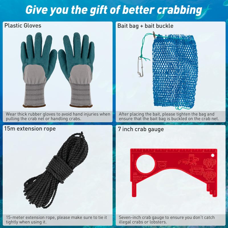 Crabbing in saltwater environment with stable trap