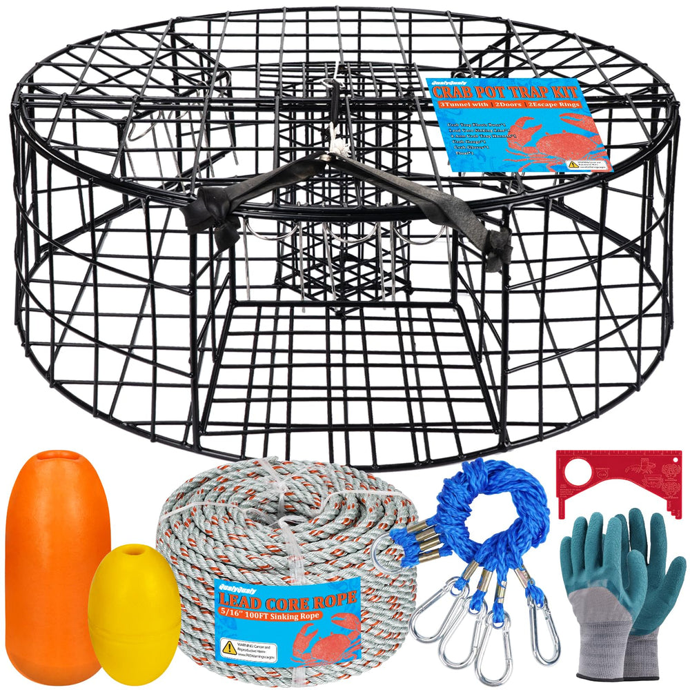 QualyQualy crab trap kit with Pacific 3 tunnels boosts Dungeness crabbing efficiency