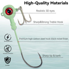 Premium high-carbon steel hook detail