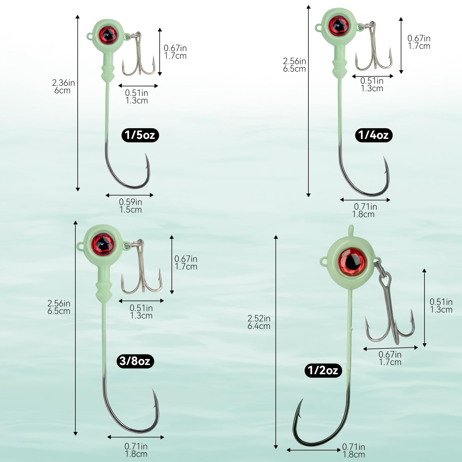 Angler setup with Glow Crappie Jig Heads for freshwater fishing