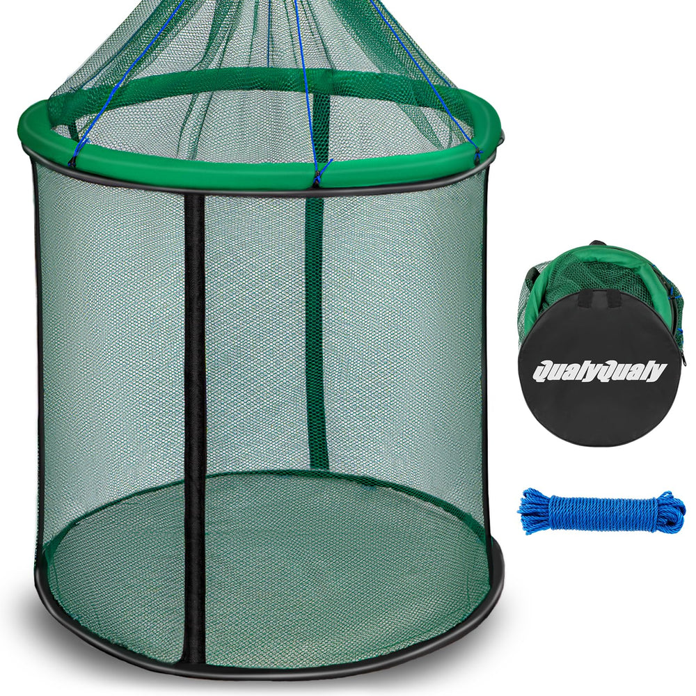 QualyQualy extra large floating fish basket expanded to 31.4 inches for secure live catch.