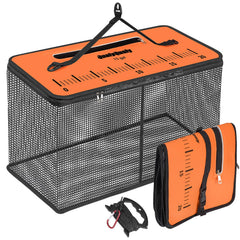 QualyQualy Extra Large Floating Fish Basket setup shows 15-gallon live-well capacity.