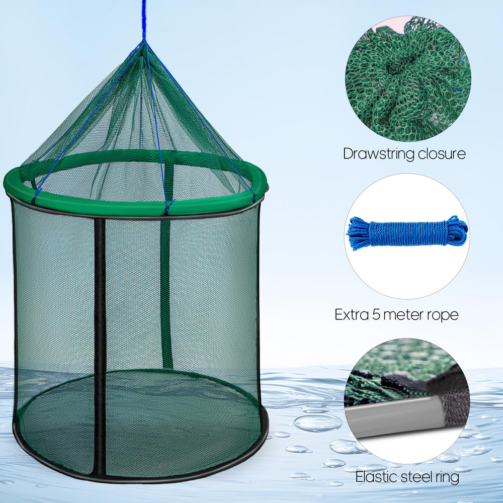 QualyQualy mesh material prevents tangling while keeping catch safe.