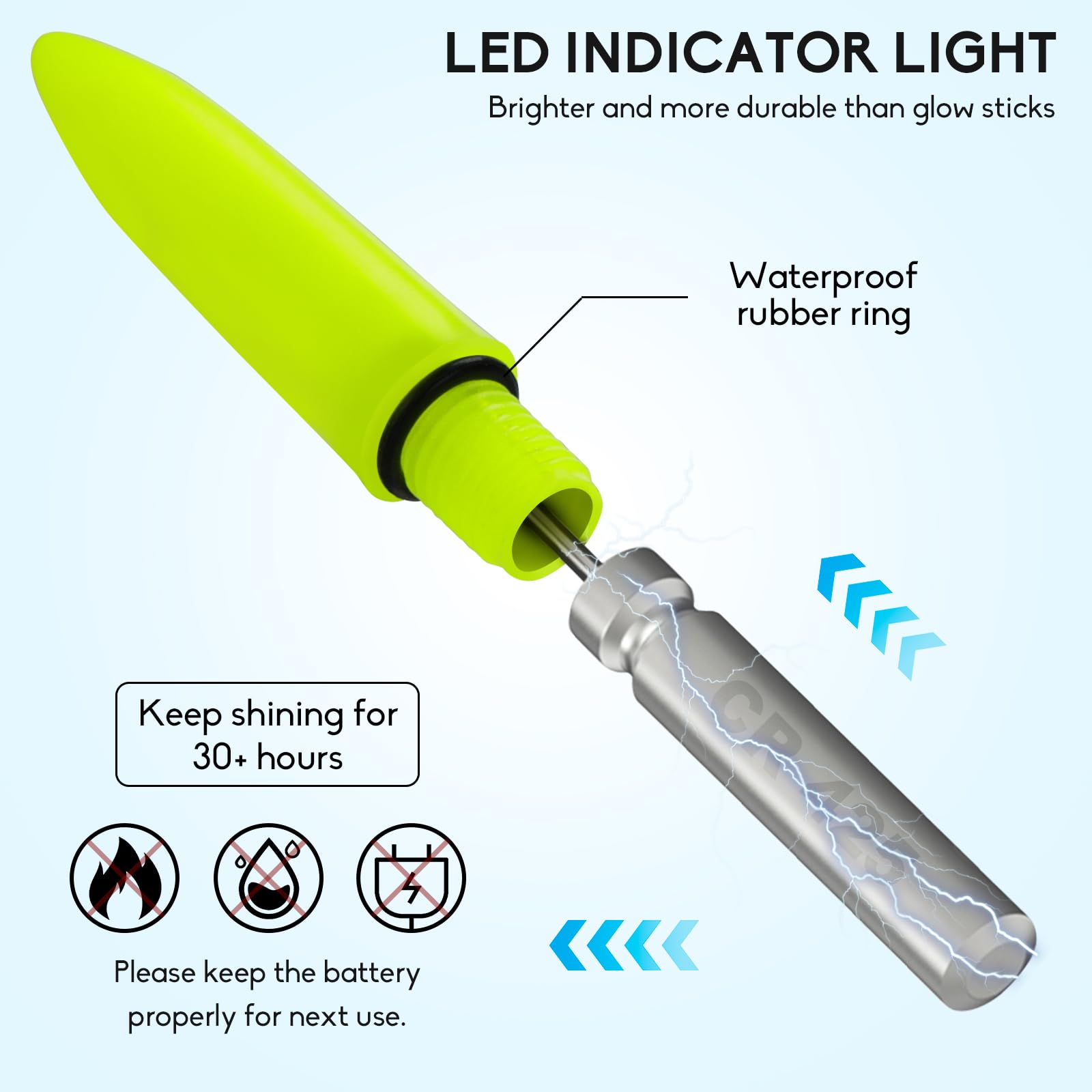 QualyQualy LED lighted slip bobber green color close-up