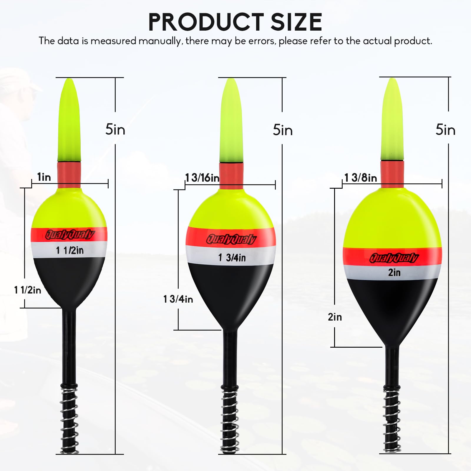 Set of four QualyQualy fishing bobbers