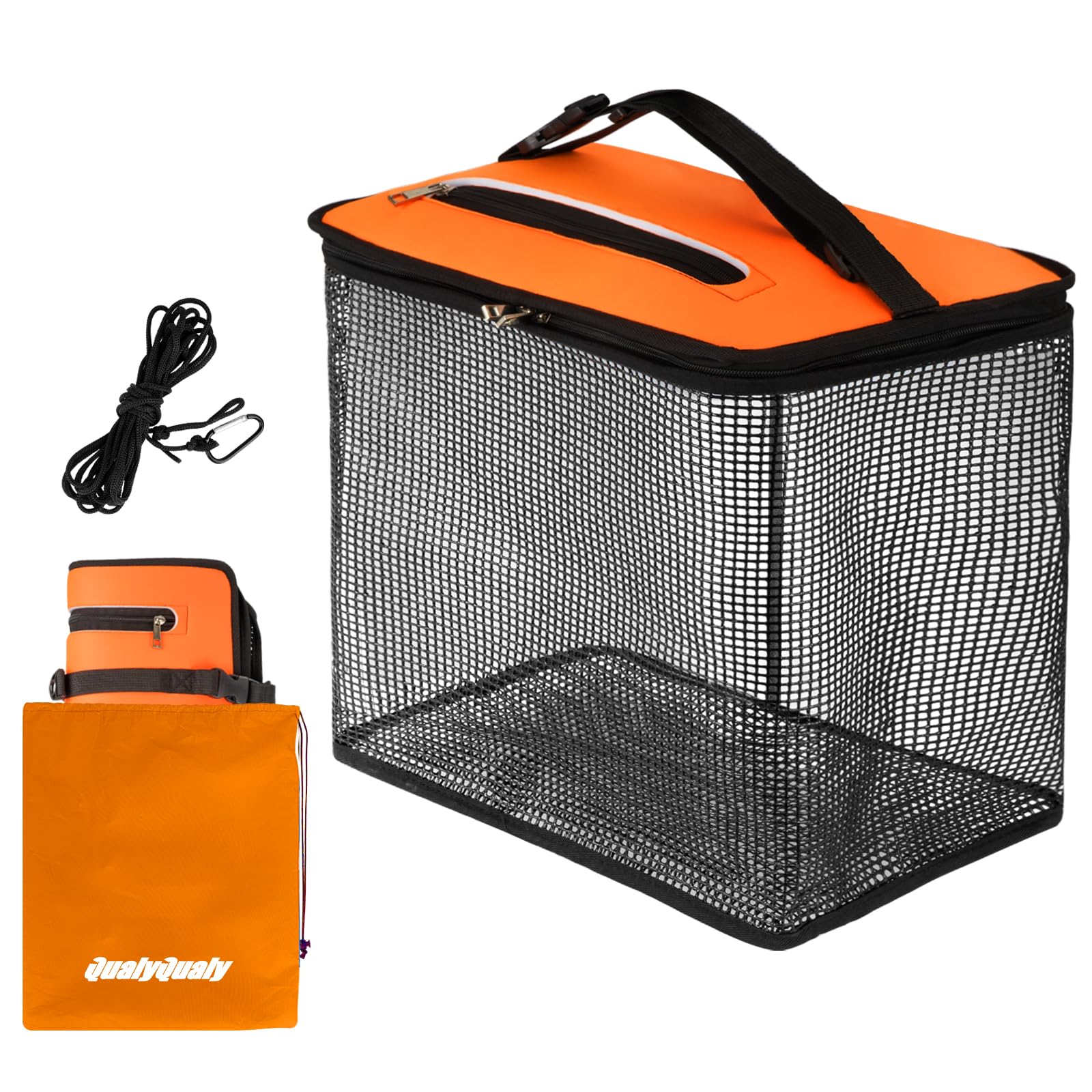 QualyQualy Floating Fish Basket in bright orange