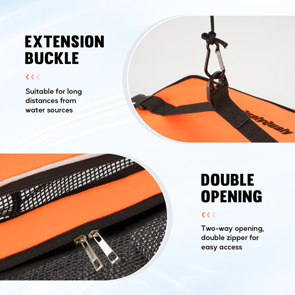 Close-up of fish-friendly rubber coating and reinforced edge