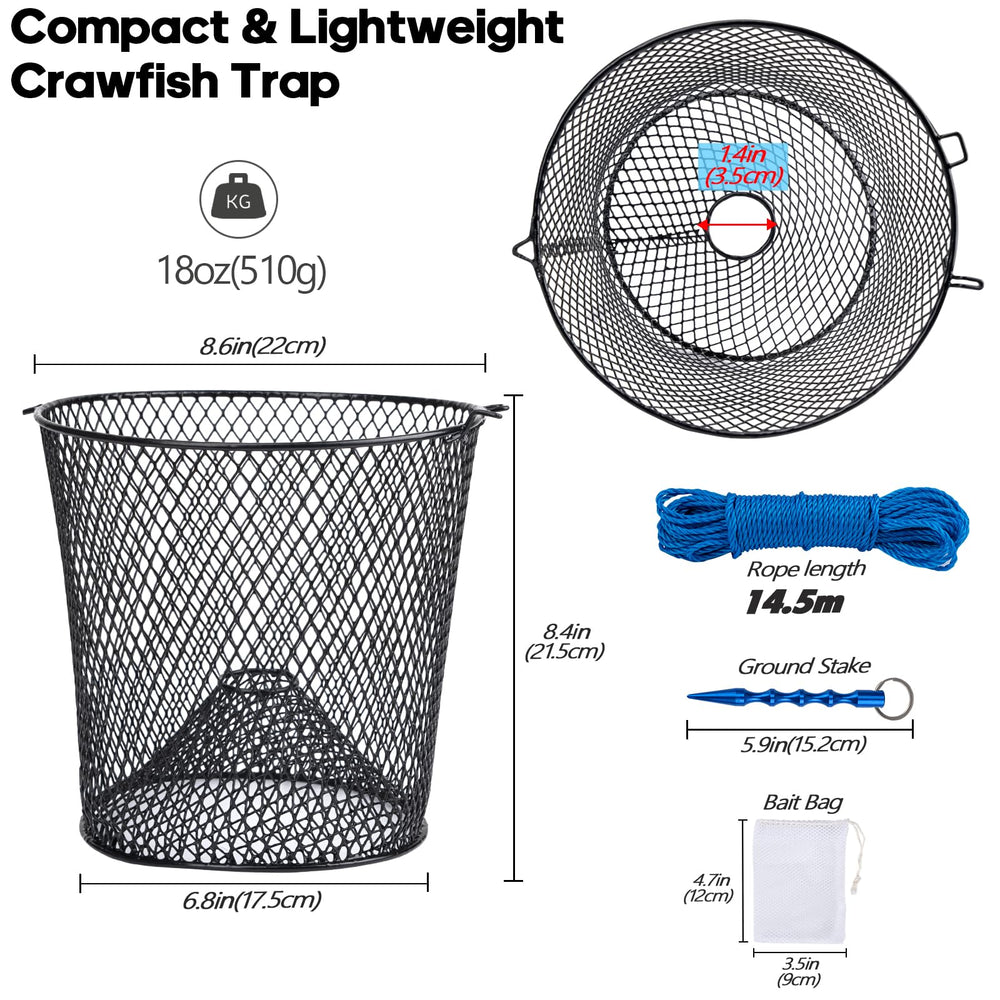 All components included: traps, ropes, bait bags and ground stakes