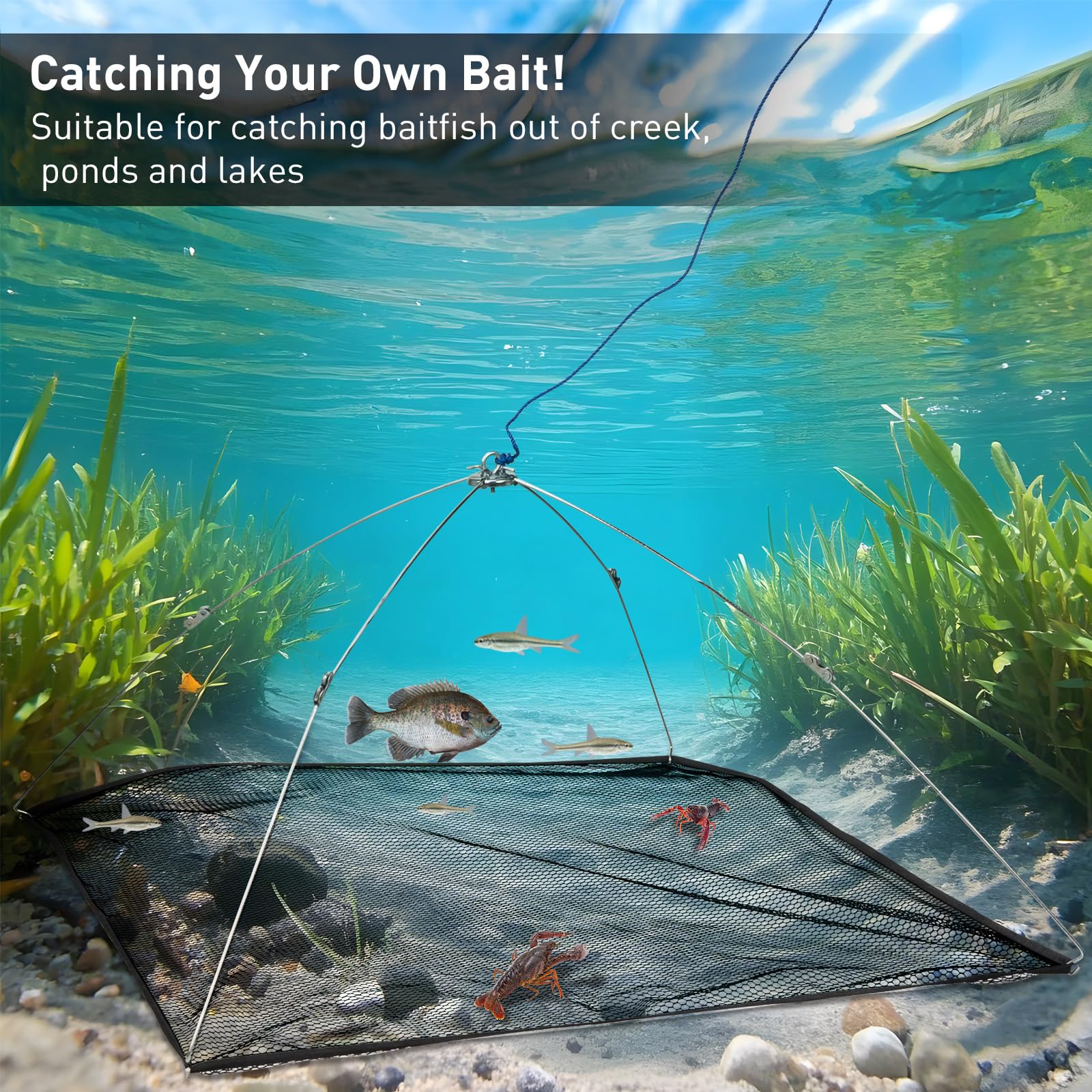 Galvanized steel bracket for QualyQualy umbrella minnow trap