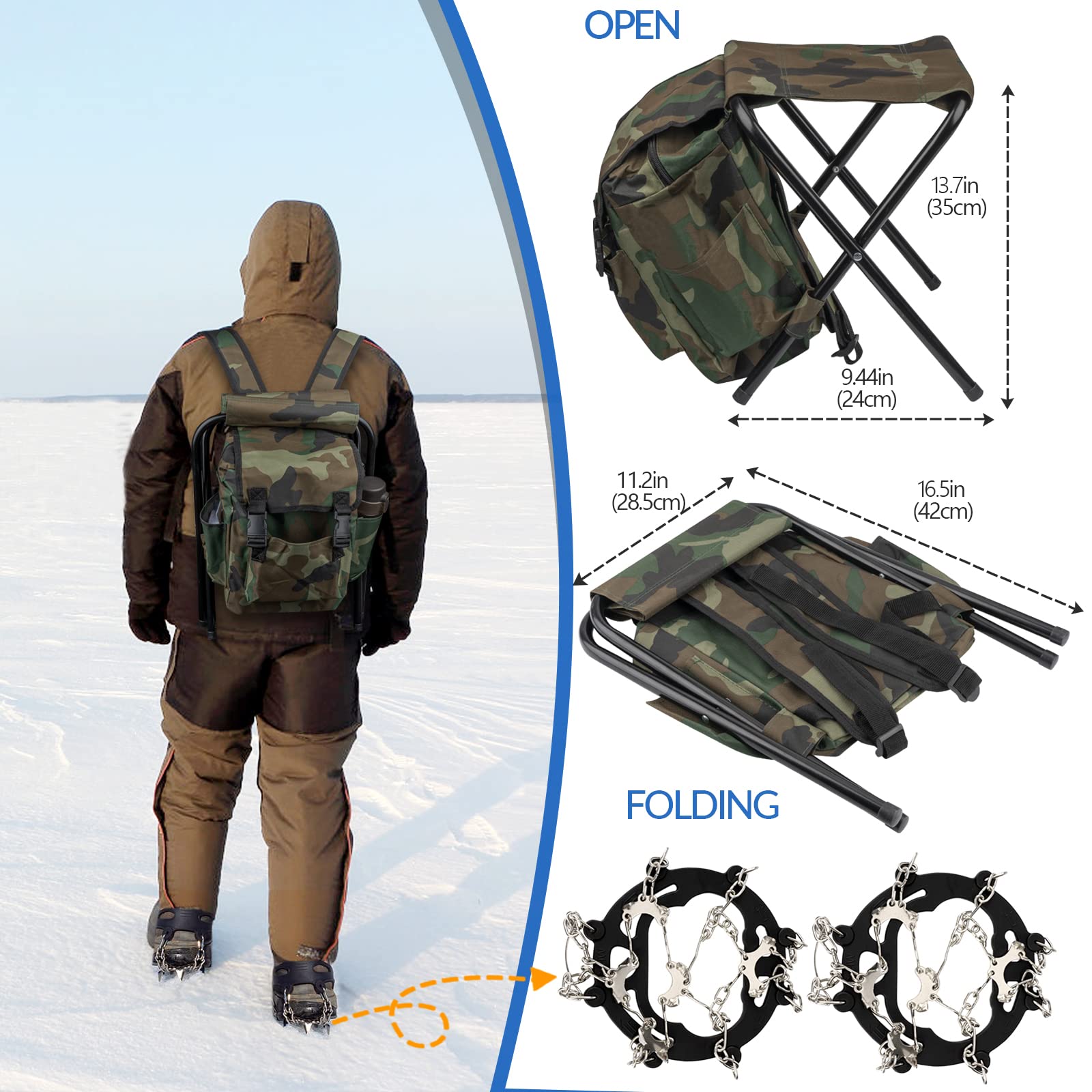 Two-tip section ice fishing rod for versatile power