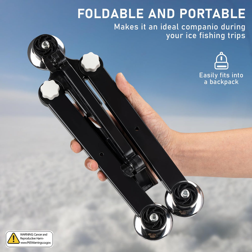 QualyQualy ice fishing stand Y-shaped front guides rod tip securely