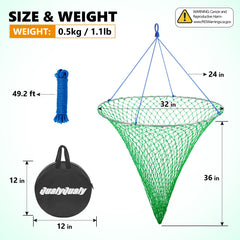 Collapsible hoop on QualyQualy pier net