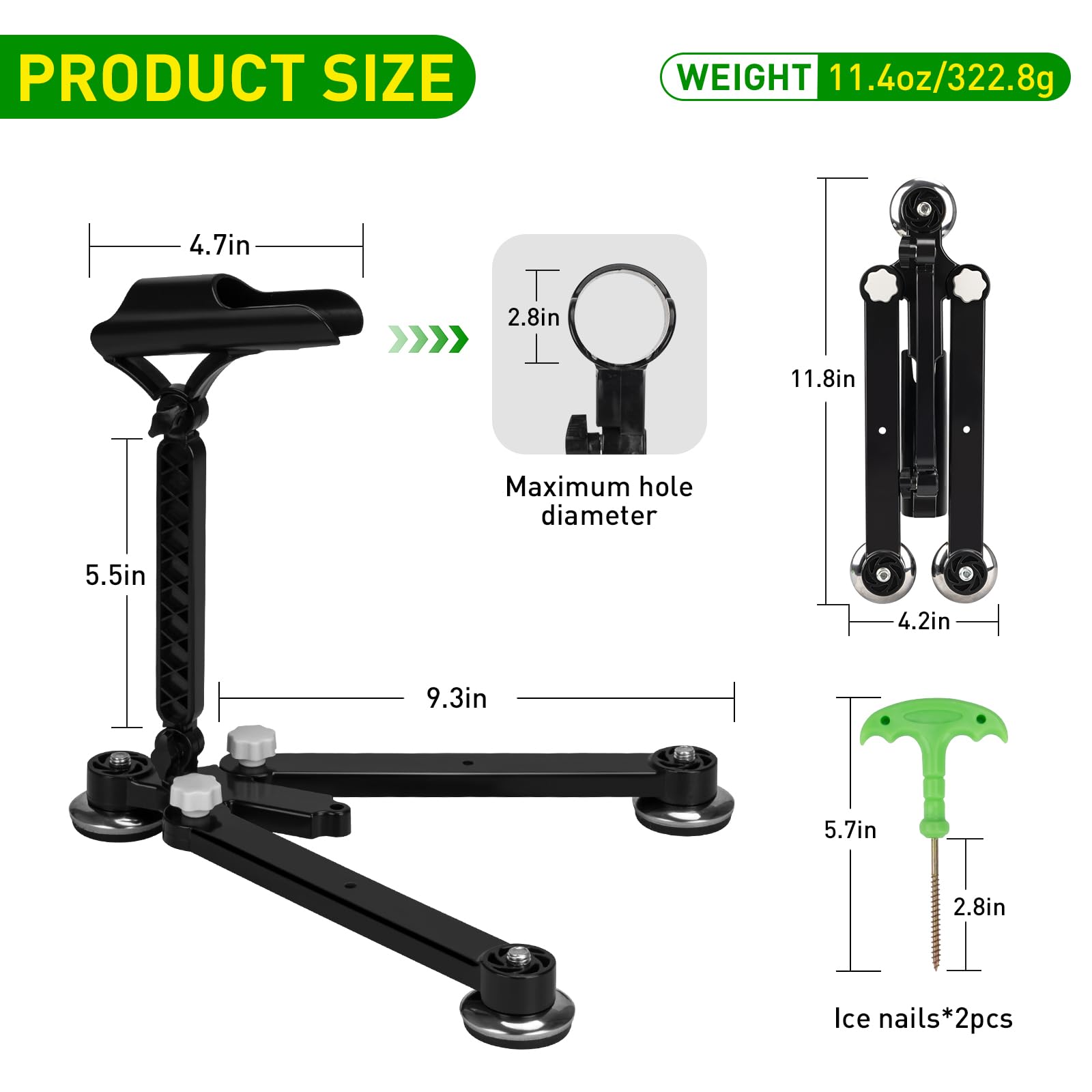 QualyQualy rod holder adjustment knobs for precise angle positioning