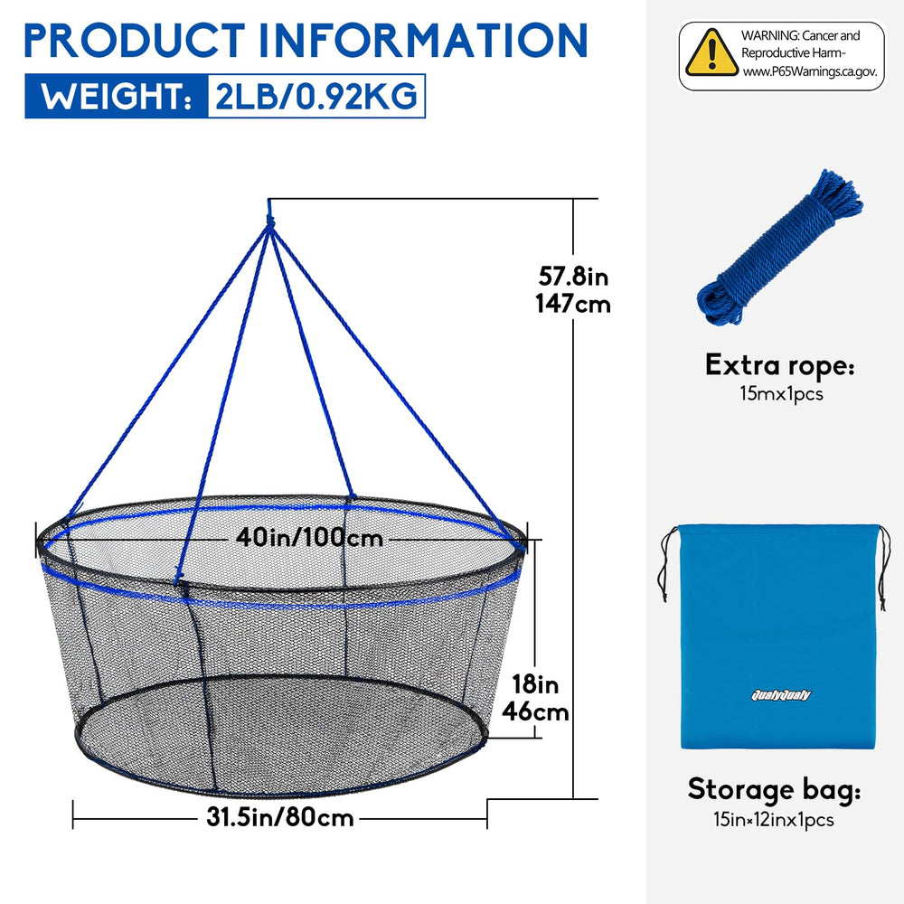 Folded net with storage bag for easy carry