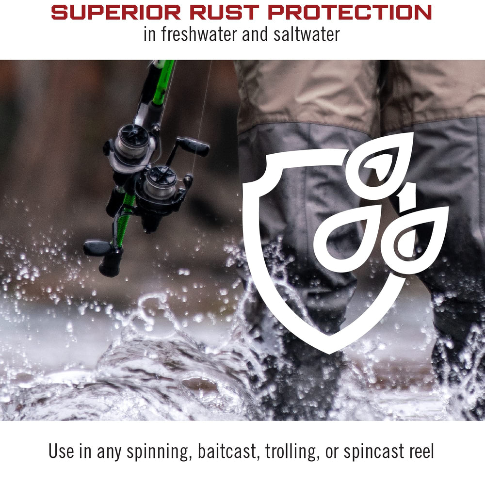 Quantum Hot Sauce reel grease protects reels in saltwater, reducing corrosion.