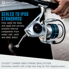 Quantum Strive HD304 guides close-up preventing line scratches.