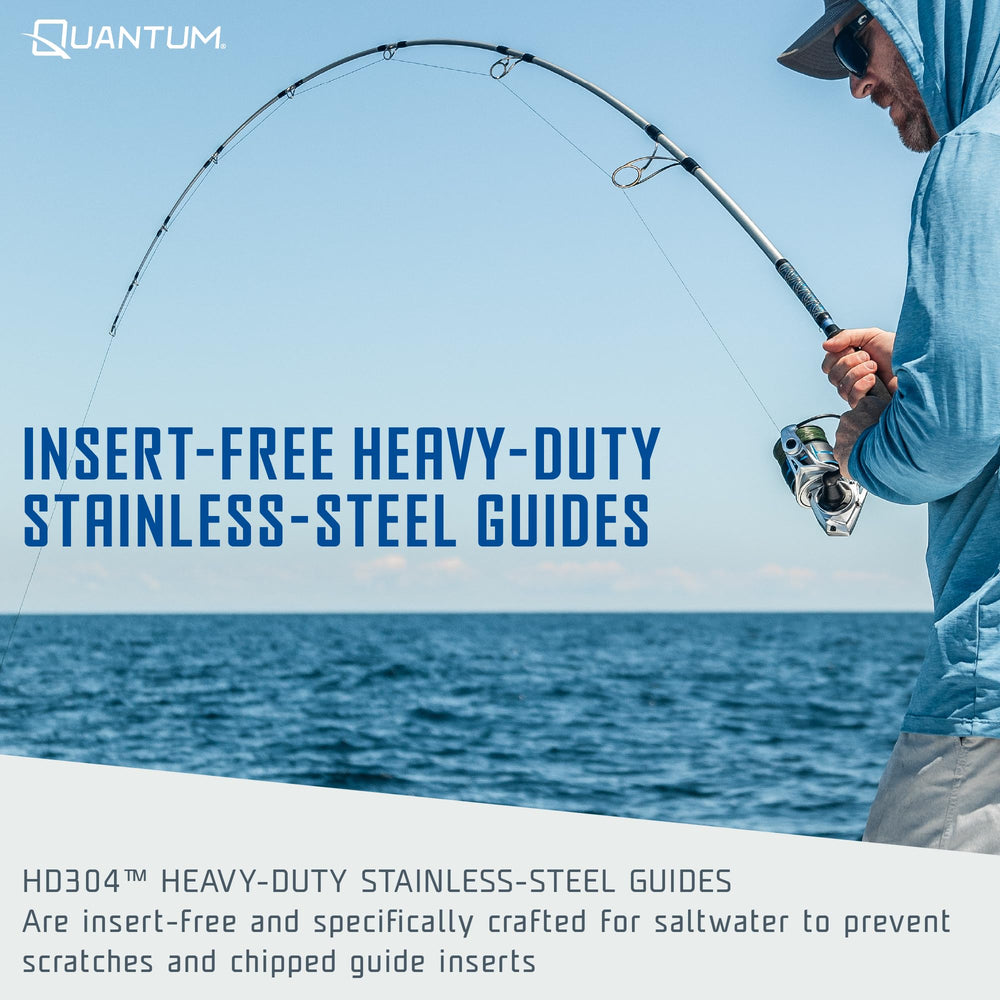 Quantum Strive 8000 reel side view, smooth retrieves.