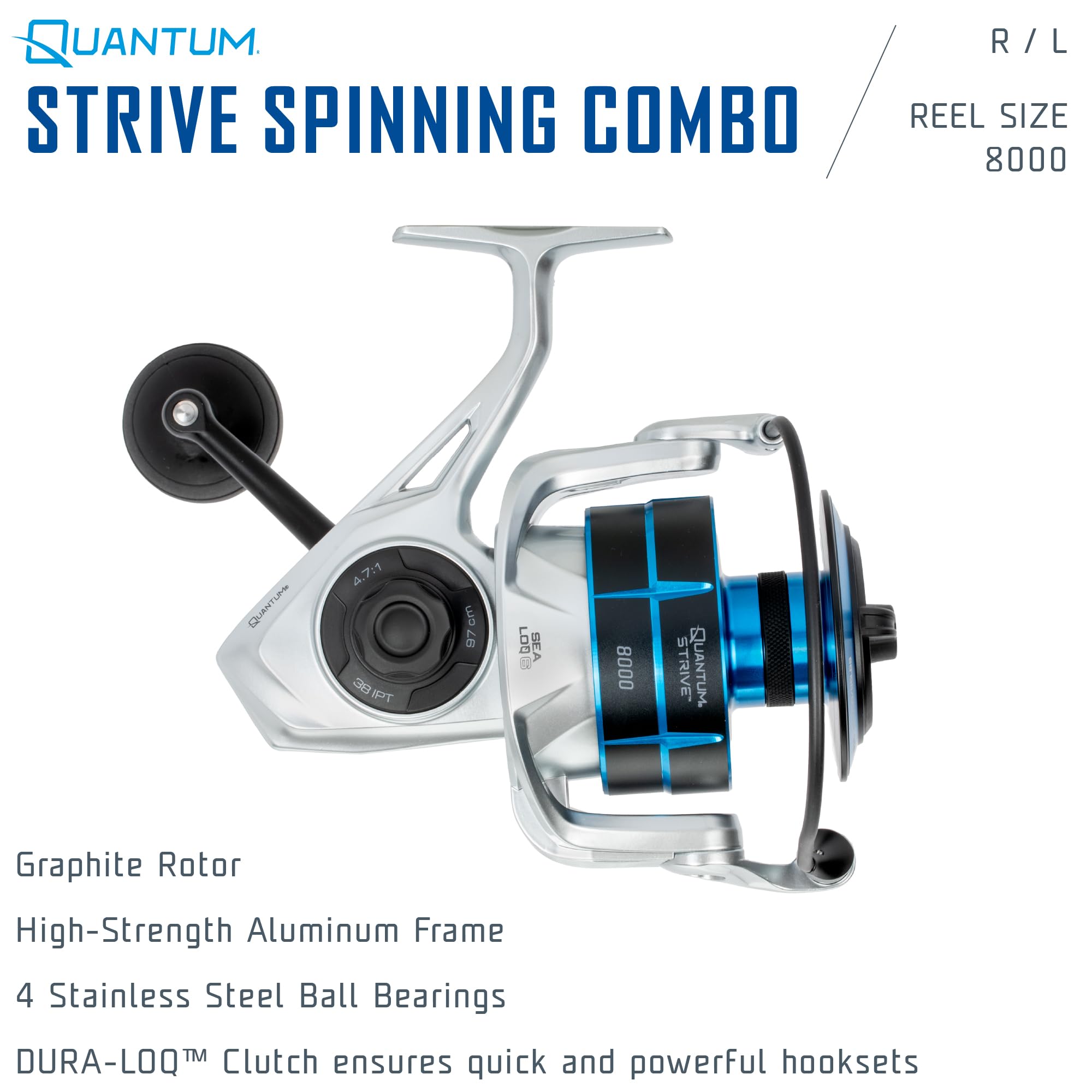 Quantum Strive 2-piece rod joined for easy transport and strength.