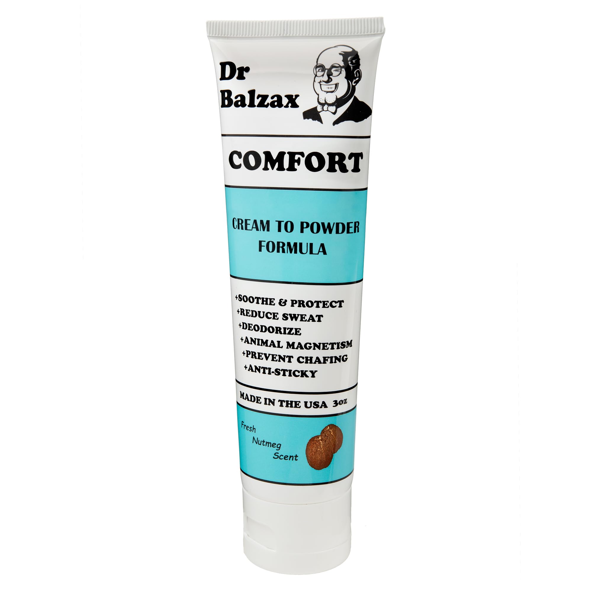 Quantuminds Dr Balzax Comfort anti-chafing cream bottle delivers quick-dry protection for sensitive areas.