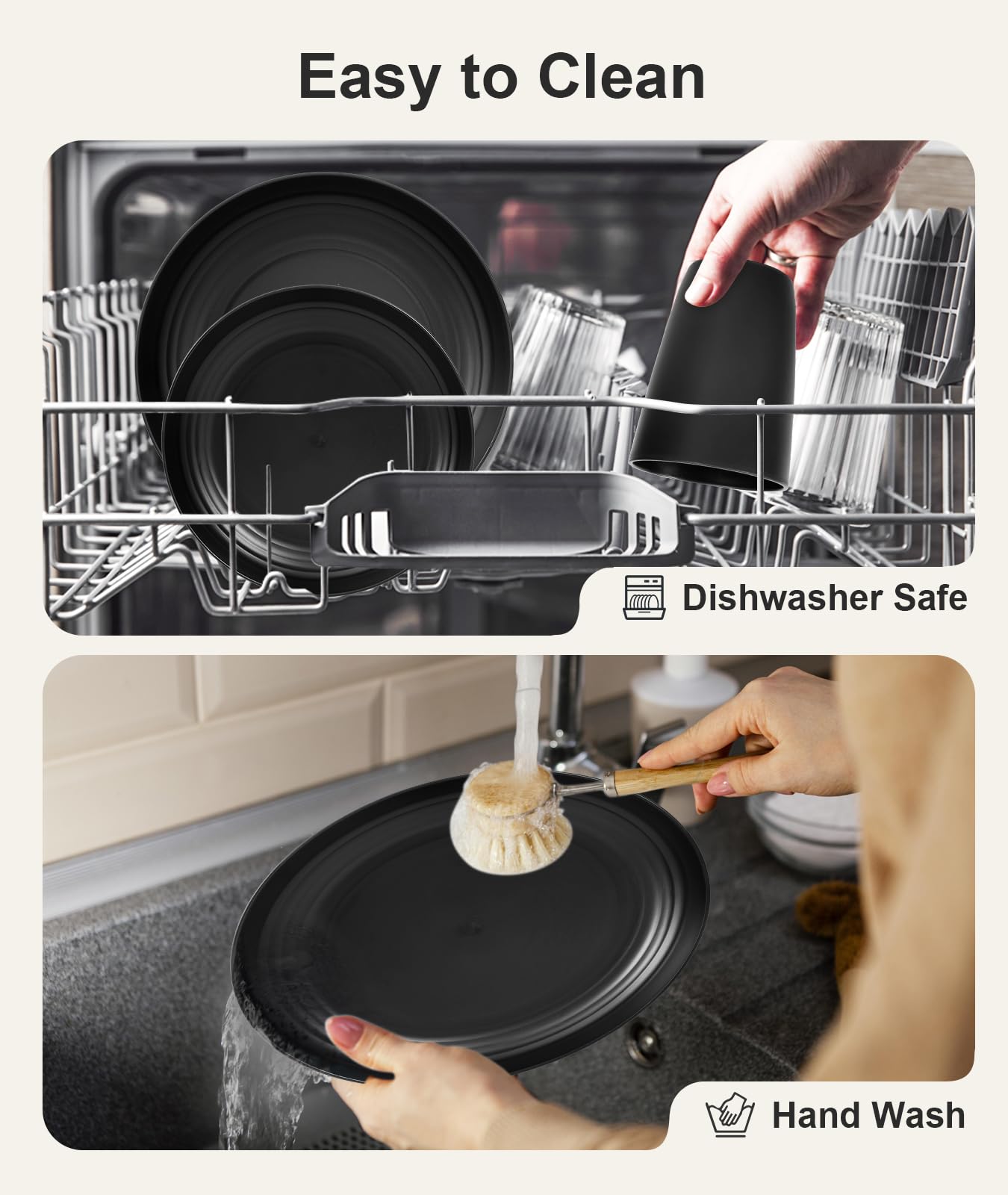 Quatish unbreakable dinnerware camping kit minimizes breakage in rugged settings
