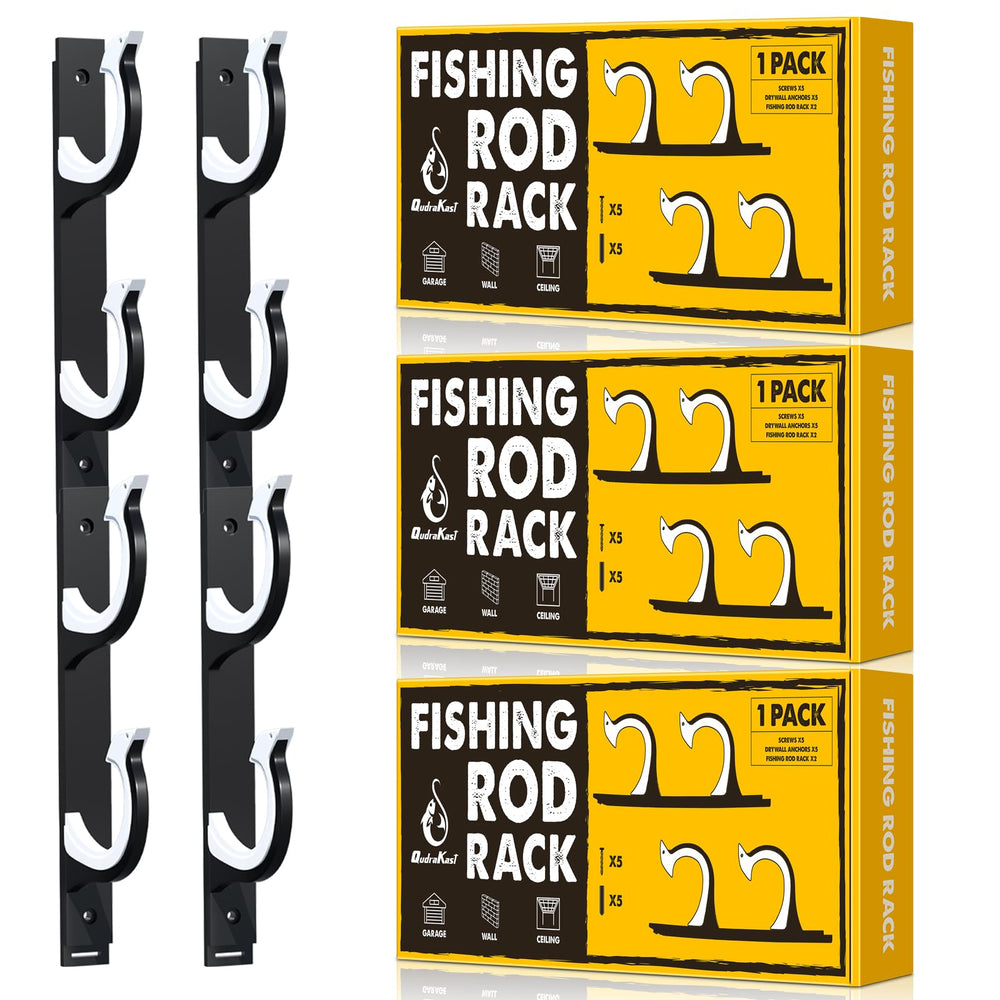 QudraKast 3-pack horizontal rod holders - assembly view