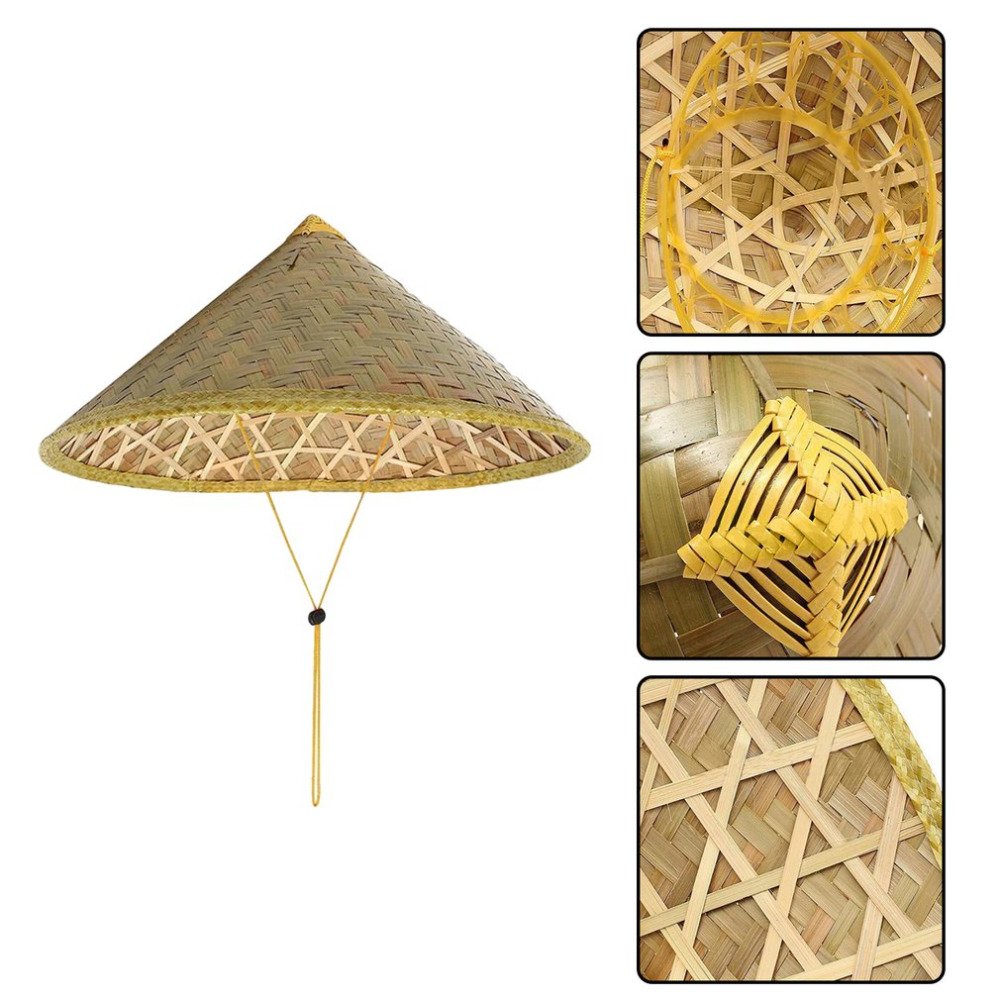Queenbox Bamboo Coolie Hat ideal for garden chores and outdoor tasks