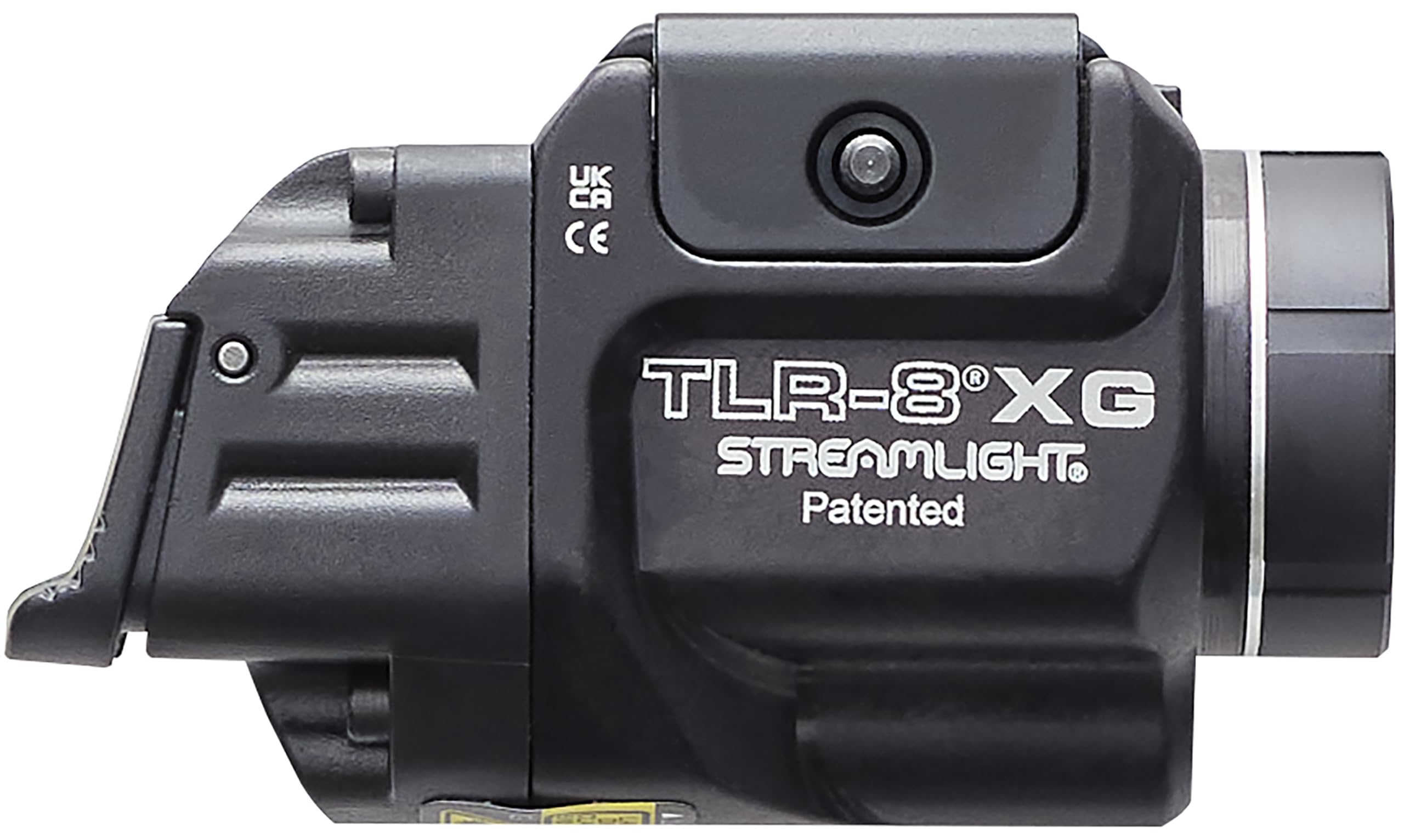 Compact, low-profile Streamlight light on handgun