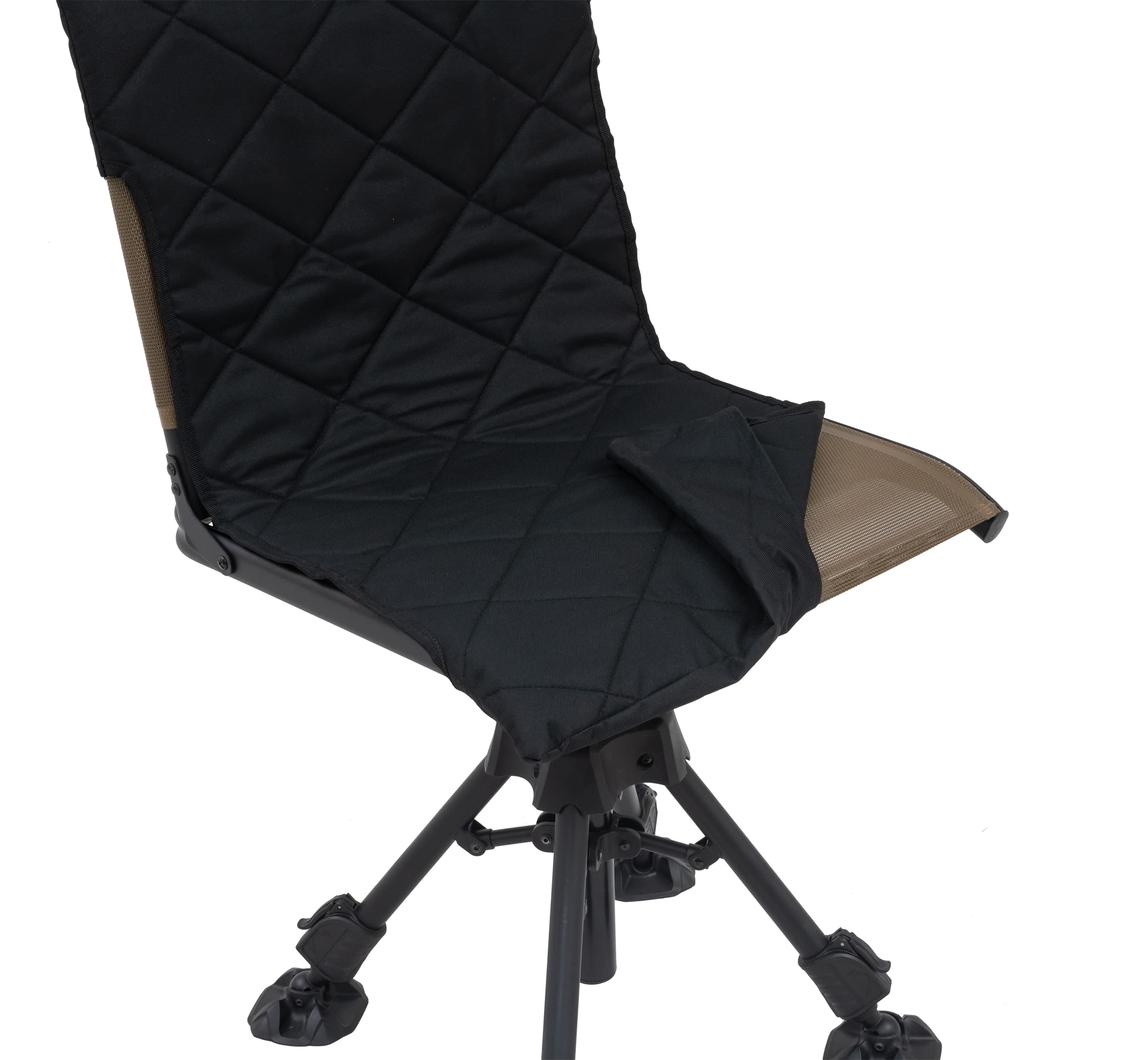 Lightweight insulated seat cover ready for portable use