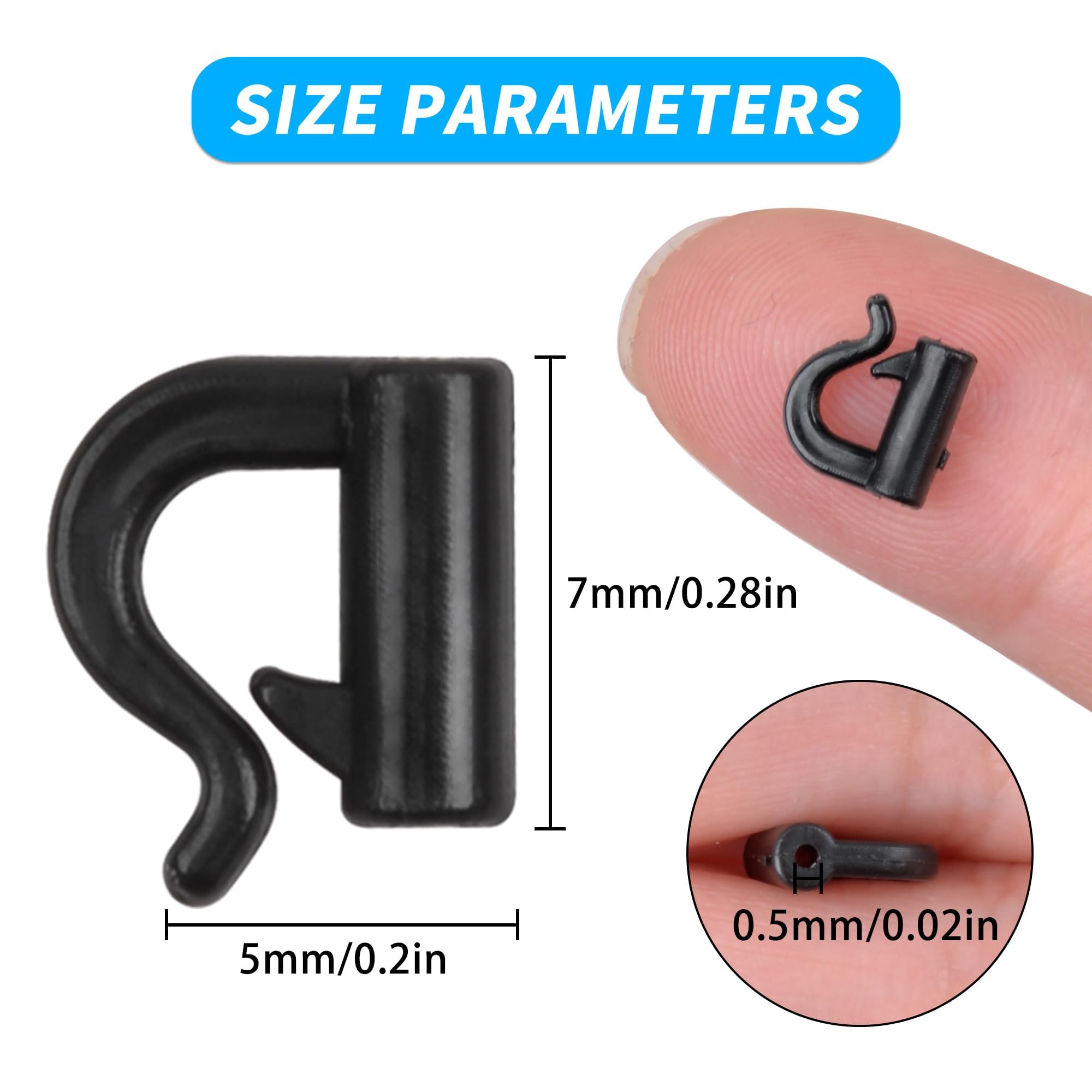 Plastic clevis spinner snap detail