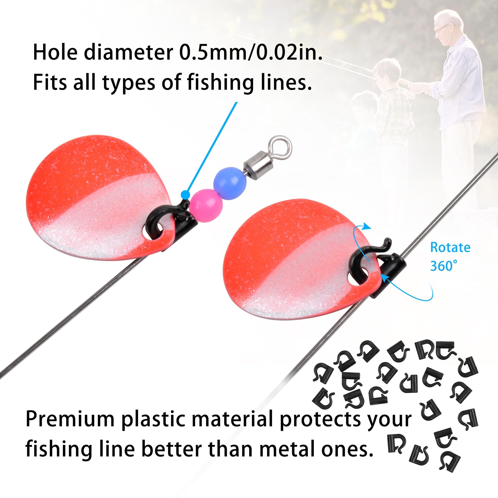 Inline spinnerbait setup showing clevis snaps